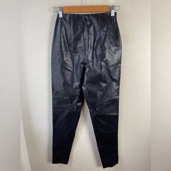 NBD X REVOLVE Black faux leather high waisted pants XS NEW NWT - Picture 2 of 13